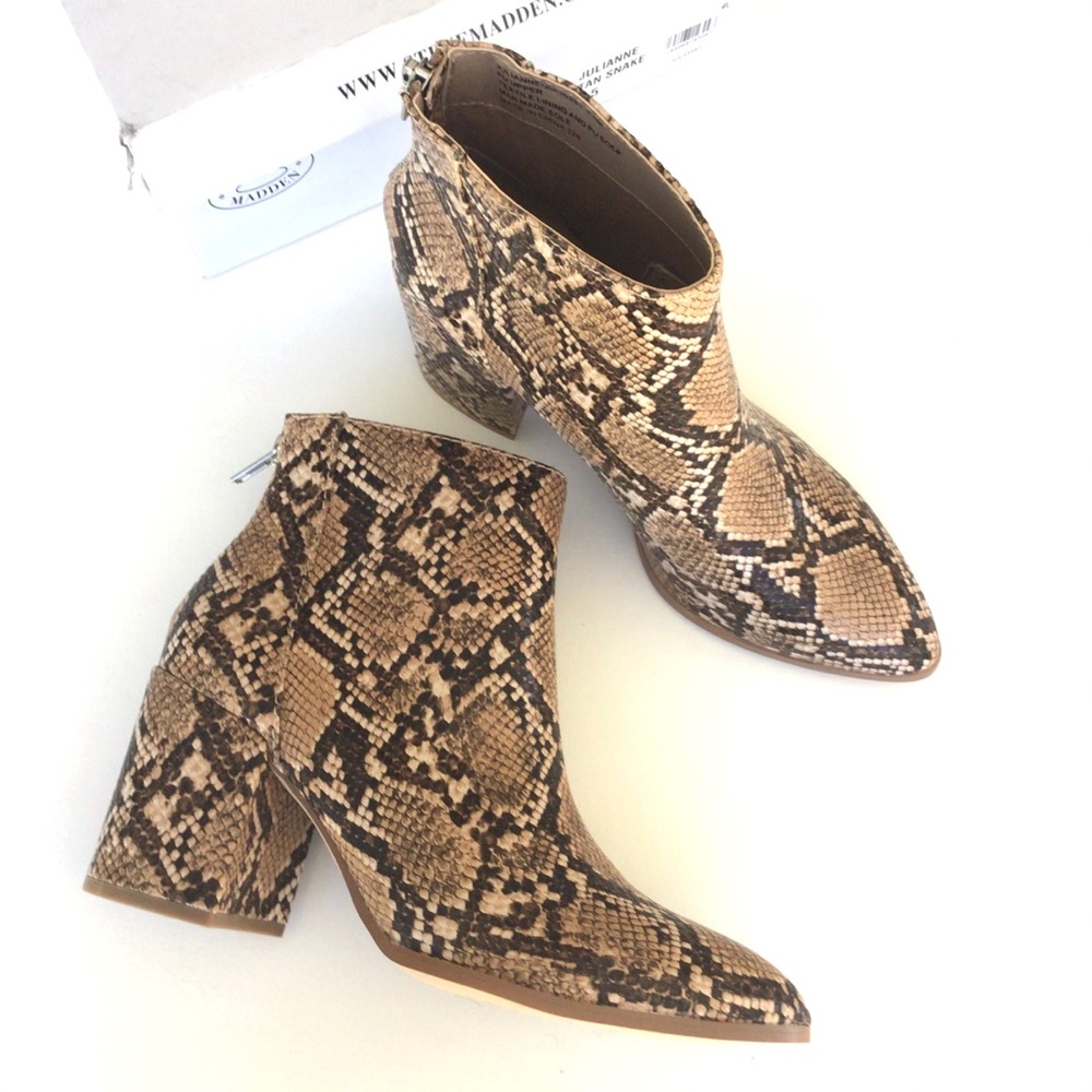 Steve Madden Snakeskin Booties